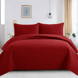 3 Pcs Ultrasonic Bedspread - Red