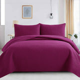 3 Pcs Ultrasonic Bedspread - Purple