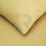 3 Pcs Ultrasonic Bedspread - Mustard Skin