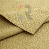 3 Pcs Ultrasonic Bedspread - Mustard Skin