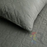 3 Pcs Ultrasonic Bedspread - Grey