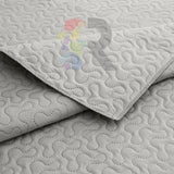 3 Pcs Ultrasonic Bedspread - Light Grey