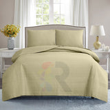 3 Pcs Ultrasonic Bedspread - Beige