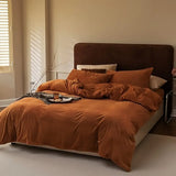 Reversible Duvet Set Velvet  - Caramel Brown (283)