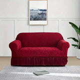 Zebra Velvet Sofa Covers Maroon