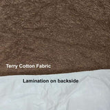 Terry Cotton Waterproof Mattress Protector - Brown