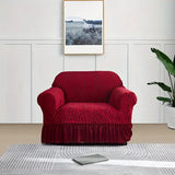 Zebra Velvet Sofa Covers Maroon