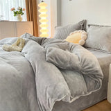 Plain Duvet Set Velvet  - Grey (294)