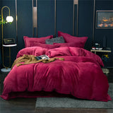 Plain Duvet Set Velvet  - Maroon (292)