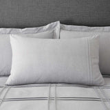 New Luxury Box Pleated Duvet Set- Grey (149)