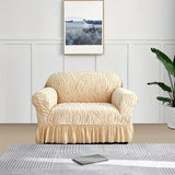 Zebra Velvet Sofa Covers Beige