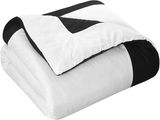 Mitered Corner Duvet Set - White & Black (276)