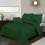 Sammy Cross Pleated  Duvet Set - Green (270)