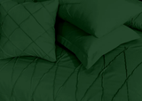 Sammy Cross Pleated  Duvet Set - Green (270)