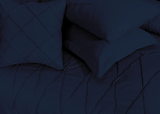 Sammy Cross Pleated  Duvet Set - Navy Blue (269)