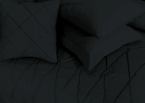 Sammy Cross Pleated  Duvet Set - Black (267)