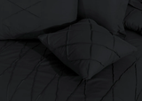 Sammy Cross Pleated  Duvet Set - Black (267)