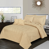 Sammy Cross Pleated  Duvet Set - Beige (265)