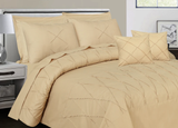 Sammy Cross Pleated  Duvet Set - Beige (265)