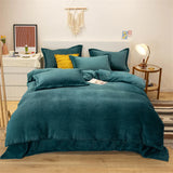 Reversible Duvet Set Velvet  - Teal (285)