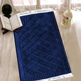 Luxury velvet prayer mat - Navy Blue