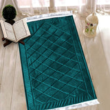 Luxury velvet prayer mat - Teal